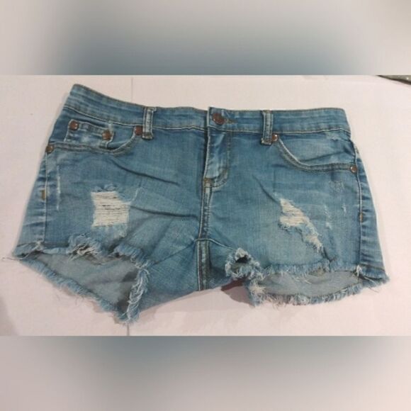 3 Jean Denim Shorts sz 27 SZ 5-6 EUC Ladies Women's Daisy Duke's - Picture 2 of 11